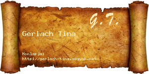 Gerlach Tina névjegykártya